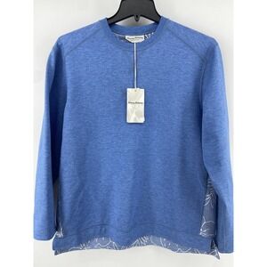 Tommy Bahama Sweatshirt Men XL Blue Reversible Switch It Up Golf Casual Hawaiian